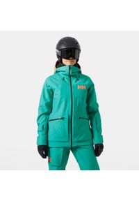 Damska kurtka turystyczna Helly Hansen Powderqueen 3.0. Kolor: zielony. Sezon: zima. Sport: narciarstwo #1