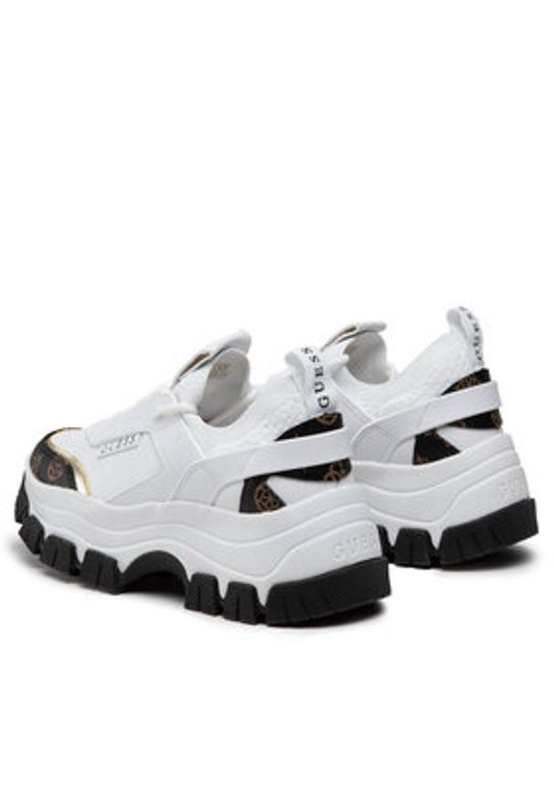 Guess Sneakersy Braydin FL8BYD SMF12 Biały. Kolor: biały. Materiał: skóra