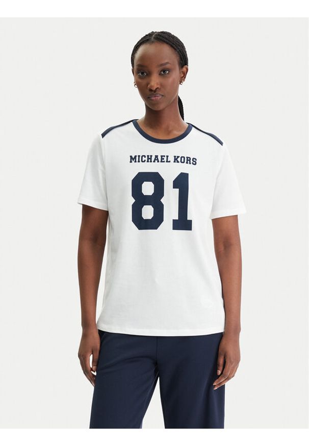 MICHAEL Michael Kors T-Shirt MR651WT97J Biały Relaxed Fit. Kolor: biały. Materiał: bawełna