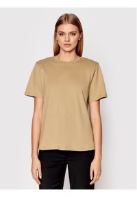 GESTUZ - Gestuz T-Shirt Jorygz 10904992 Brązowy Regular Fit. Kolor: brązowy. Materiał: bawełna