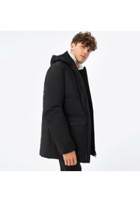 Wittchen - Męska kurtka zimowa z kieszeniami czarna. Kolor: czarny. Materiał: poliester. Wzór: aplikacja. Sezon: zima. Styl: klasyczny #5