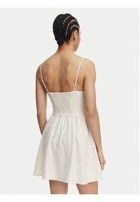 Tommy Jeans Sukienka letnia Skater DW0DW22345 Beżowy jasny Slim Fit. Kolor: beżowy. Materiał: len. Sezon: lato #4