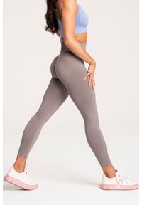 GYM GLAMOUR - Legginsy fitness damskie Gym Glamour basic. Kolor: szary. Sport: fitness