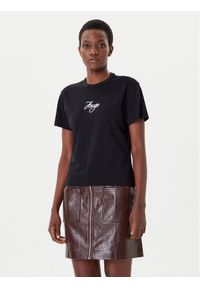 Hugo - HUGO T-Shirt Destrel_3 50550117 Czarny Regular Fit. Kolor: czarny. Materiał: bawełna