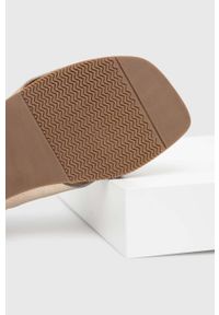 medicine - Medicine sandały skórzane damskie kolor złoty. Kolor: złoty. Materiał: skóra. Wzór: gładki. Obcas: na obcasie. Wysokość obcasa: niski #4