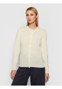 United Colors of Benetton - United Colors Of Benetton Kardigan 1002D5485 Beżowy Regular Fit. Kolor: beżowy. Materiał: wełna