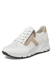 Rieker Sneakersy N6304-80 Biały. Kolor: biały. Materiał: skóra #7