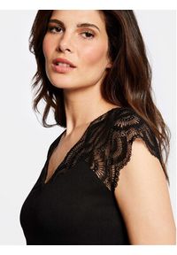 Morgan Bluzka 222-DELO Czarny Regular Fit. Kolor: czarny. Materiał: wiskoza, syntetyk #2