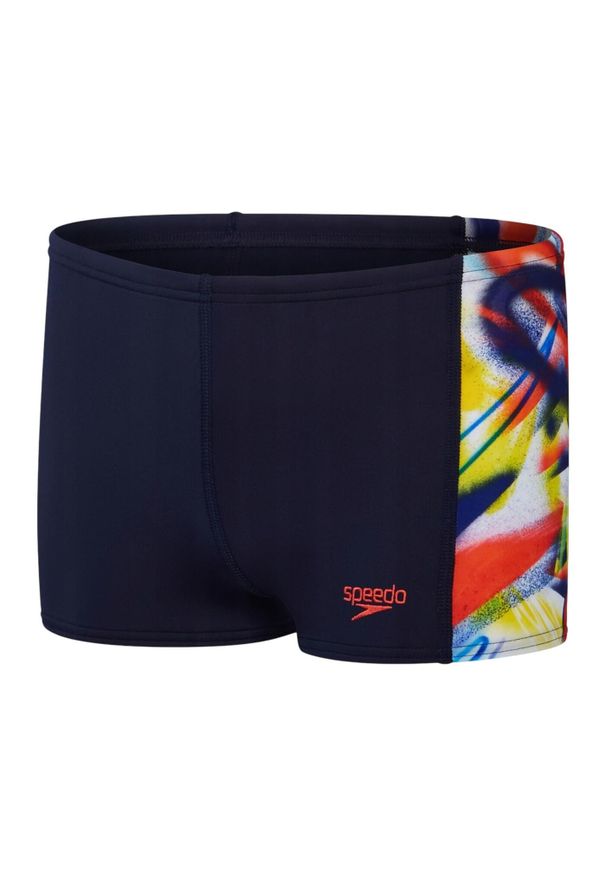 Speedo - Spodenki Boys Digital Jammer. Kolor: czarny, czerwony, wielokolorowy