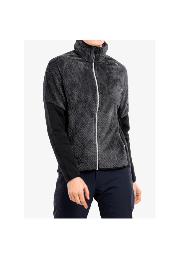 Polar damski CMP Carmela Jacket. Kolor: czarny. Materiał: polar