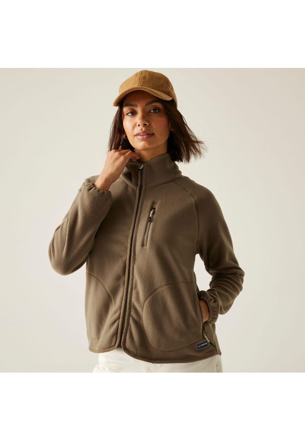 Regatta - Polar damski rozsuwany Frankie. Kolor: brązowy. Materiał: polar. Sport: turystyka piesza