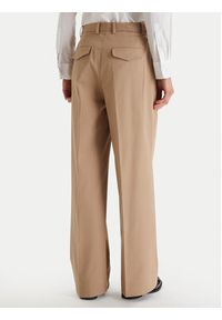 TOMMY HILFIGER - Tommy Hilfiger Spodnie materiałowe WW0WW49471 Beżowy Wide Leg. Kolor: beżowy. Materiał: bawełna #5