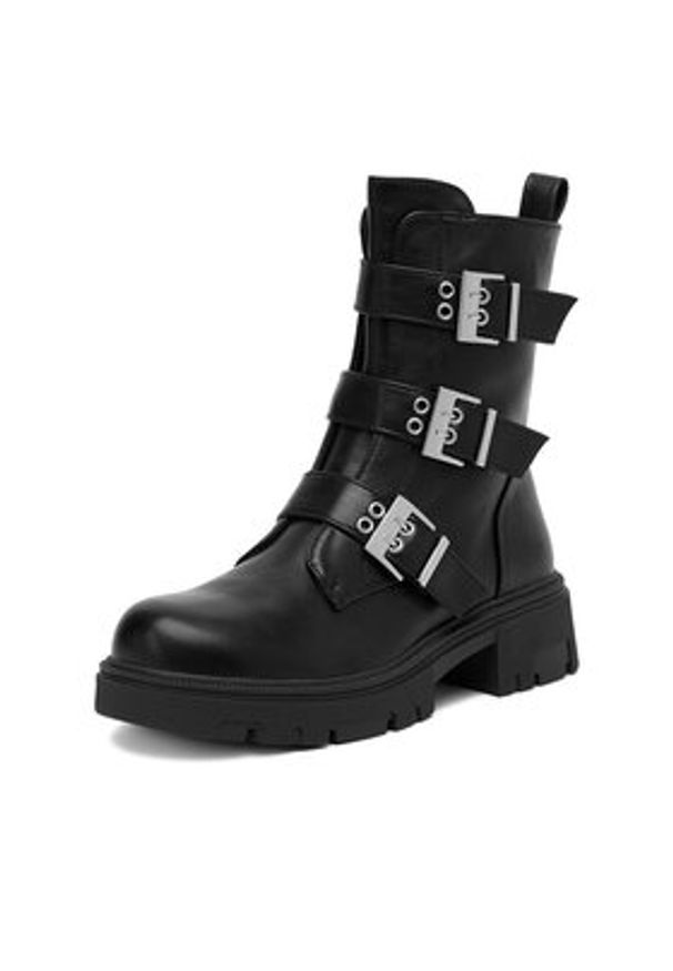 DeeZee Botki HX22030-96 Czarny. Kolor: czarny. Materiał: syntetyk, materiał