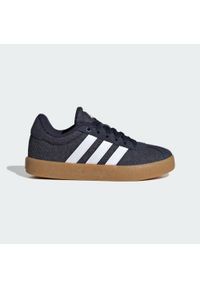 Adidas - Buty dla dzieci VL Court 3.0. Okazja: na uczelnię. Kolor: brązowy, niebieski, wielokolorowy, biały. Sport: joga i pilates