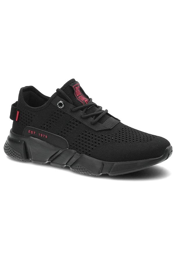 Big-Star - Czarne Sneakersy Big Star Damskie Buty Sportowe. Okazja: na co dzień. Kolor: czarny. Szerokość cholewki: normalna. Wzór: napisy. Sport: turystyka piesza