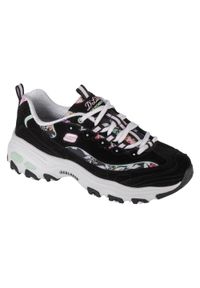 skechers - Buty sportowe Sneakersy damskie, Skechers D'Lites-Blooming Fields. Kolor: czarny. Sport: turystyka piesza