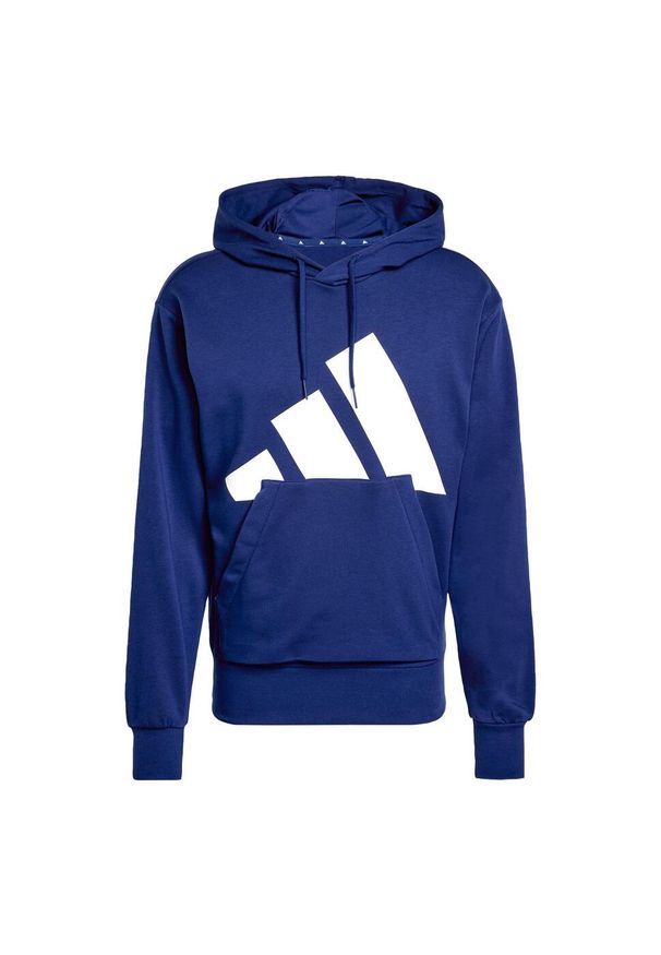 Adidas - Bluza z kapturem Essentials Big Logo French Terry. Typ kołnierza: kaptur. Kolor: biały, wielokolorowy, niebieski. Materiał: materiał