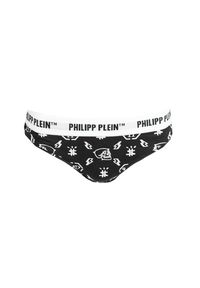 Philipp Plein Majtki Bipack | DUPP11 | Tanga Donna Bipack | Kobieta | Czarny. Kolor: czarny. Materiał: bawełna, elastan. Wzór: nadruk #3