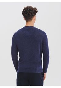 Pako Lorente - PAKO LORENTE - Granatowy sweter męski v-neck. Kolor: niebieski, czarny. Materiał: bawełna. Sezon: jesień #8