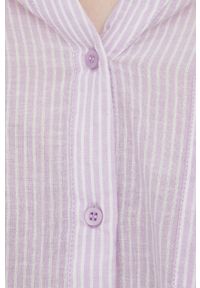 Vero Moda koszula bawełniana damska kolor fioletowy relaxed. Kolor: fioletowy. Materiał: bawełna. Długość rękawa: długi rękaw. Długość: długie #5