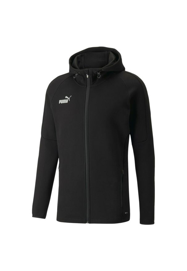 Bluza z kapturem Puma Teamfinal Casuals Hooded Jkt, Mężczyźni. Typ kołnierza: kaptur. Kolor: czarny. Materiał: bawełna, materiał