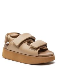 Inuikii Sandały Velcro 70106-150 Beżowy. Kolor: beżowy. Materiał: skóra #5