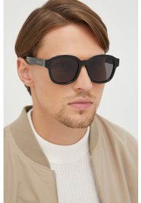 Gucci okulary przeciwsłoneczne męskie kolor czarny. Kształt: okrągłe. Kolor: czarny #3