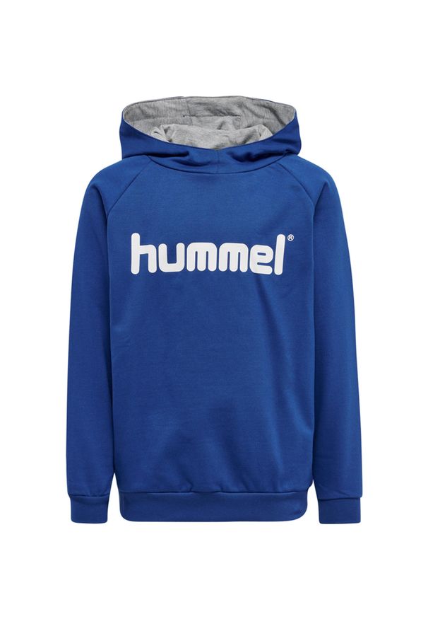 Bluza z kapturem dla dzieci Hummel Cotton Logo. Typ kołnierza: kaptur. Kolor: niebieski