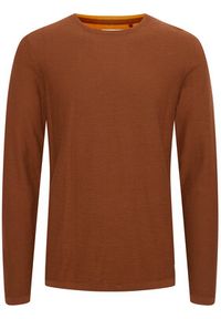 Blend Sweter 20715134 Brązowy Slim Fit. Kolor: brązowy. Materiał: bawełna #3