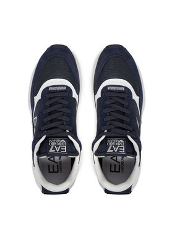 EA7 Emporio Armani Sneakersy X8X186 XK401 U473 Granatowy. Kolor: niebieski. Materiał: materiał