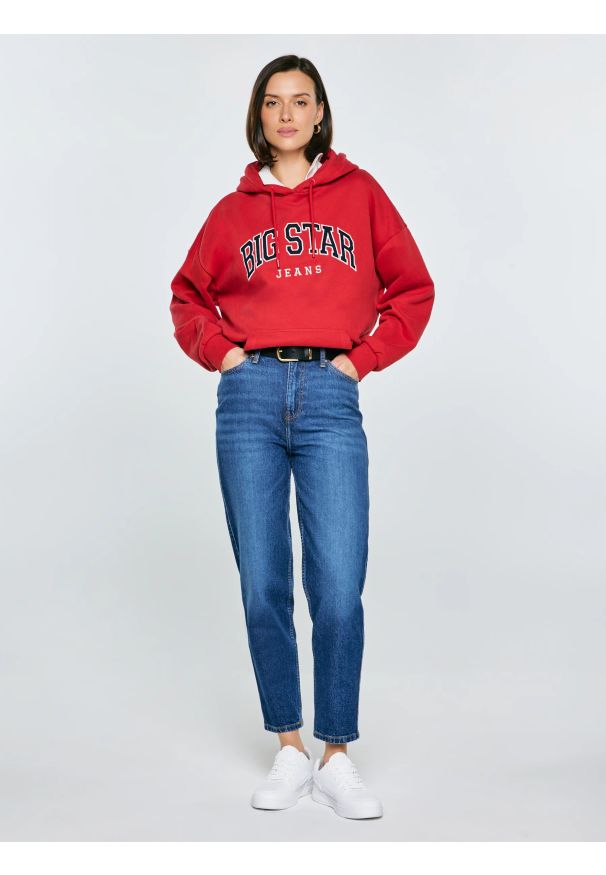 Big-Star - Sneakersy damskie ze skóry ekologicznej białe OO274A549 101. Okazja: na co dzień. Nosek buta: okrągły. Kolor: biały. Materiał: skóra ekologiczna