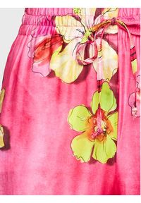 Ermanno Firenze Spodnie materiałowe D42EP054EB9 Różowy Regular Fit. Kolor: różowy. Materiał: materiał, wiskoza