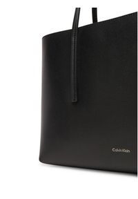 Calvin Klein Torebka Foil Logo Small Tote LV04F3275G Czarny. Kolor: czarny. Materiał: skórzane #3
