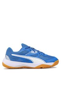 Puma Buty halowe Solarflash Jr II 106883 03 Niebieski. Kolor: niebieski. Materiał: skóra