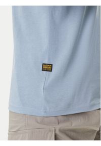 G-Star RAW - G-Star Raw T-Shirt Base-S D16411-336 Błękitny Regular Fit. Kolor: niebieski. Materiał: bawełna #4