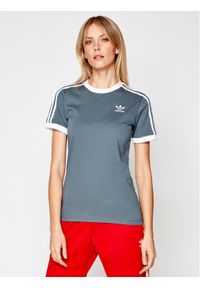 Adidas - adidas T-Shirt adicolor Clasics 3-Stripes GN2914 Szary Regular Fit. Kolor: szary. Materiał: bawełna #1
