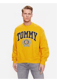 Tommy Jeans Bluza College Graphic DM0DM16804 Żółty Boxy Fit. Kolor: żółty. Materiał: bawełna #1