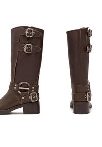 Badura Oficerki MANGUALDE-V1272-515 Brązowy. Kolor: brązowy. Materiał: skóra #4