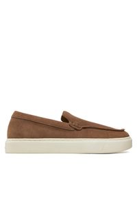 Calvin Klein Półbuty Moccasin Suede HM0HM01794 Brązowy. Kolor: brązowy. Materiał: skóra, zamsz