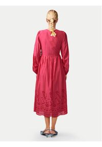 YAS Sukienka codzienna Luma 26032685 Różowy Regular Fit. Okazja: na co dzień. Kolor: różowy. Materiał: bawełna. Typ sukienki: proste. Styl: casual #4
