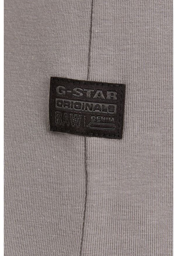 G-Star RAW - G-Star Raw - T-shirt/polo D19070.C723. Typ kołnierza: polo. Kolor: szary. Materiał: bawełna. Wzór: aplikacja