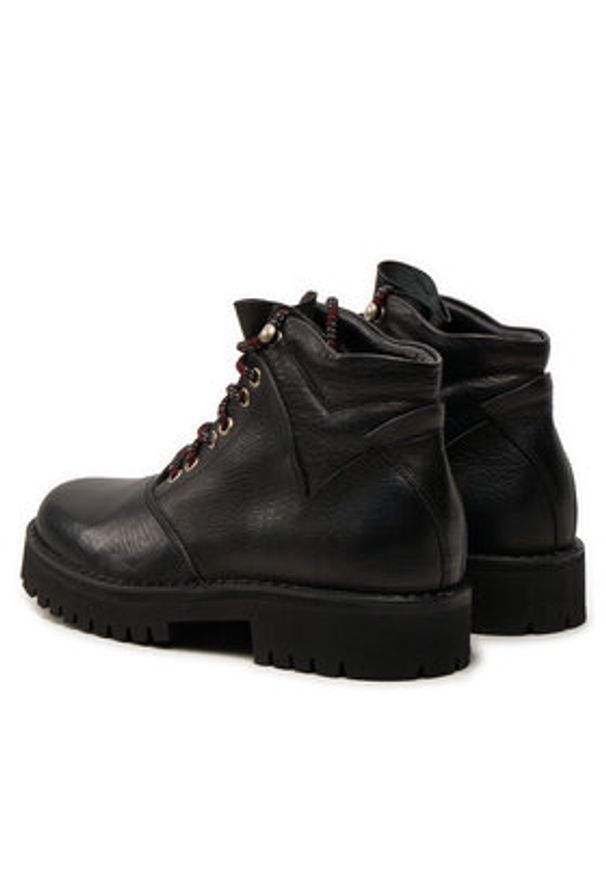 Fracap Trapery Explorer R187 Czarny. Kolor: czarny. Materiał: skóra
