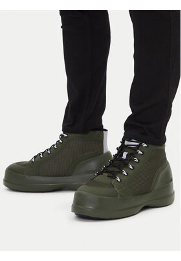 Moon Boot Śniegowce Luna Trek Mid Nylon 80D2480080 Khaki. Kolor: brązowy. Materiał: materiał