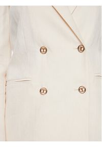 TwinSet - TWINSET Marynarka 241TP2560 Écru Oversize. Materiał: bawełna, len #3