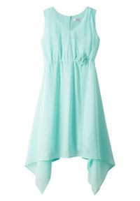 Sukienka dziewczęca szyfonowa bonprix pastelowy miętowy. Kolor: zielony. Materiał: szyfon #1