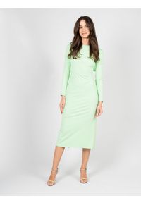 Patrizia Pepe Sukienka | 8A1177/J082 | Kobieta | Zielony. Okazja: na imprezę. Kolor: zielony. Materiał: elastan, poliamid. Wzór: aplikacja. Typ sukienki: dopasowane. Styl: elegancki