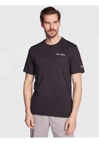 Champion T-Shirt Small Script Logo Embroidery 218006 Czarny Regular Fit. Kolor: czarny. Materiał: bawełna