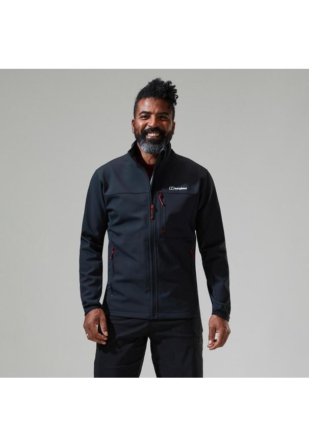 Kurtka softshell męska Berghaus Ghlas 2.0 Softshell JKT. Kolor: czarny. Materiał: softshell. Sport: turystyka piesza