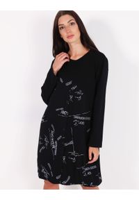 Unisono - SUKIENKA Z BAWEŁNY 208-50558 NERO. Materiał: bawełna #1