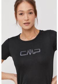 CMP T-shirt kolor czarny. Okazja: na co dzień. Kolor: czarny. Materiał: dzianina. Wzór: nadruk. Styl: casual #4